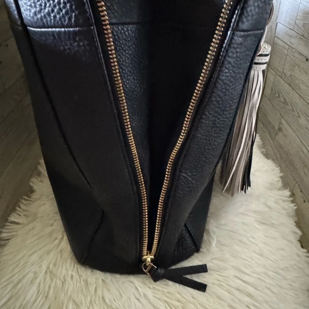 Tory Burch Black Tote with Tassel